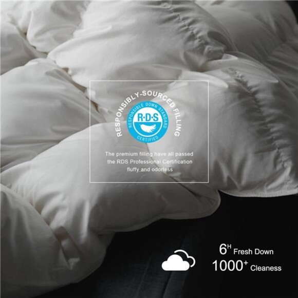 Premium Feathers Down Duvet Insert Comforter Queen Size All Season - Picture 3 of 7